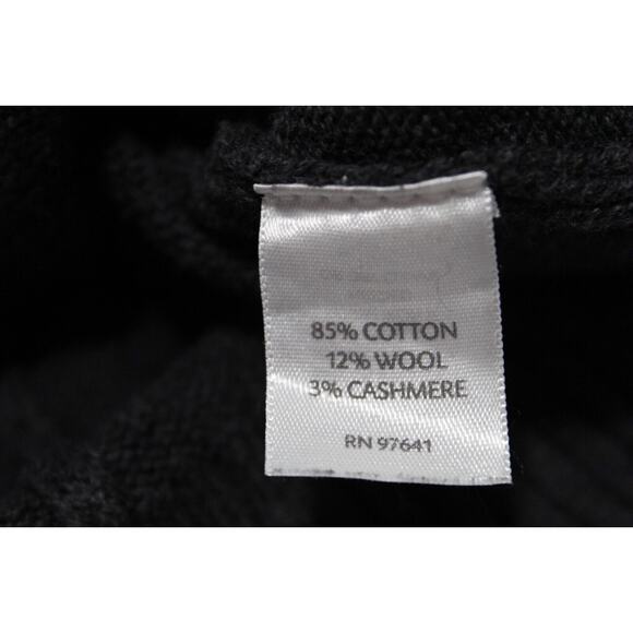 J Jill Women's LP Charcoal Gray Knit Button-up Cardigan Pockets LS Wool Blend - Picture 5 of 14